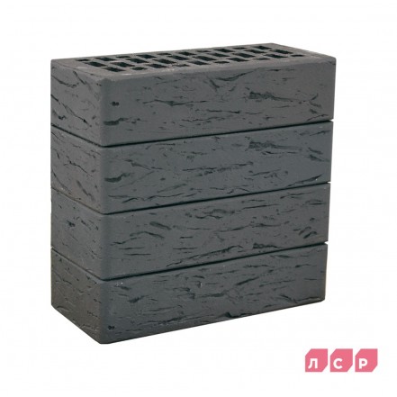 Кирпич лицевой графитовый, поверхность рустик с доставкой в Иркутске
